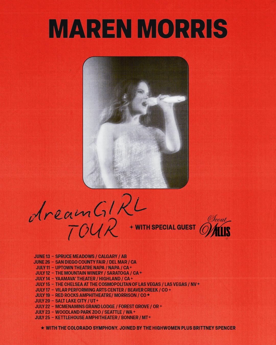 Scout Willis dreamGIRL Tour Poster 2026